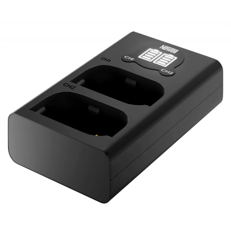 Newell caricabatterie USB-C a doppio canale DL-USB-C per batteria Panasonic DMW-BLK22 nero