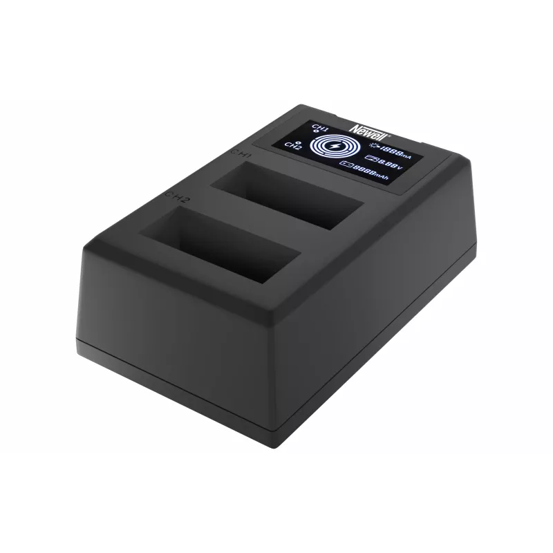 Newell caricabatterie FDL-USB-C a doppio canale per batterie Canon LP-E12