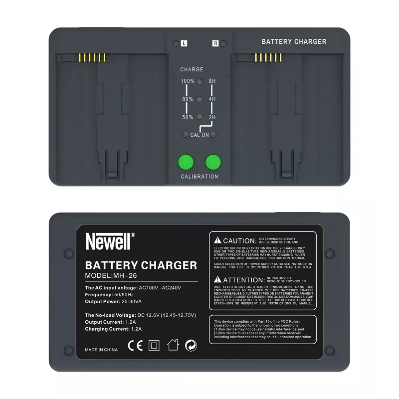Newell caricabatterie a doppio canale BC-18B per batterie Nikon EN-EL18