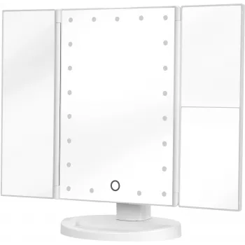 Humanas HS-ML04 Specchio da trucco LED con illuminazione - bianco