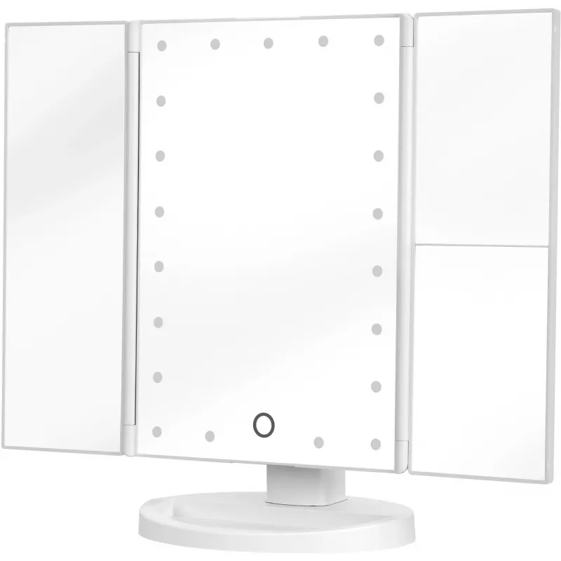 Humanas HS-ML04 Specchio da trucco LED con illuminazione - bianco