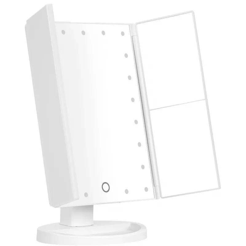 Humanas HS-ML04 Specchio da trucco LED con illuminazione - bianco