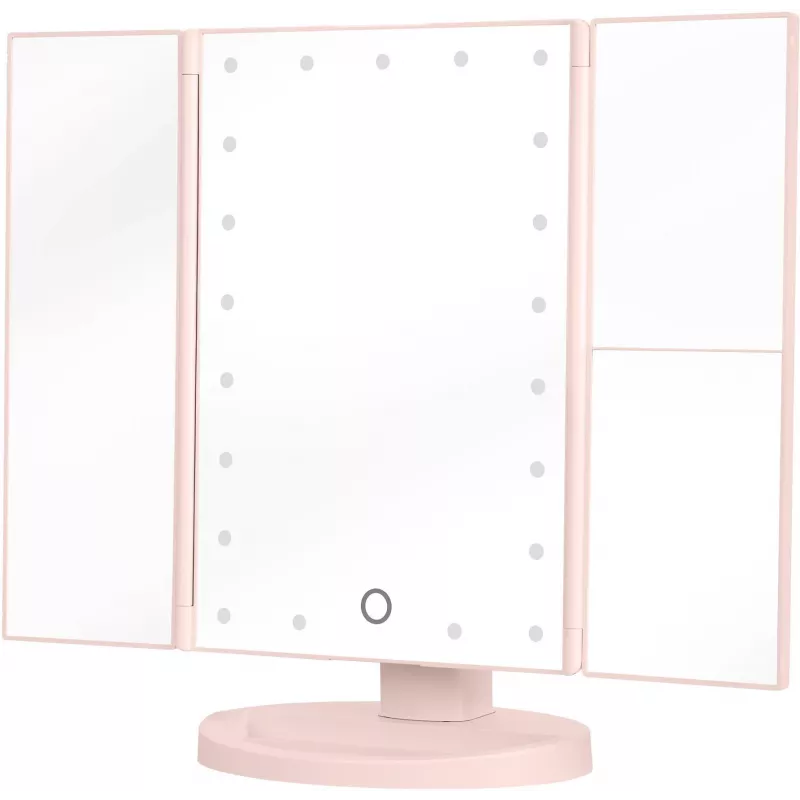 Humanas HS-ML04 Specchio da trucco LED con illuminazione - rosa