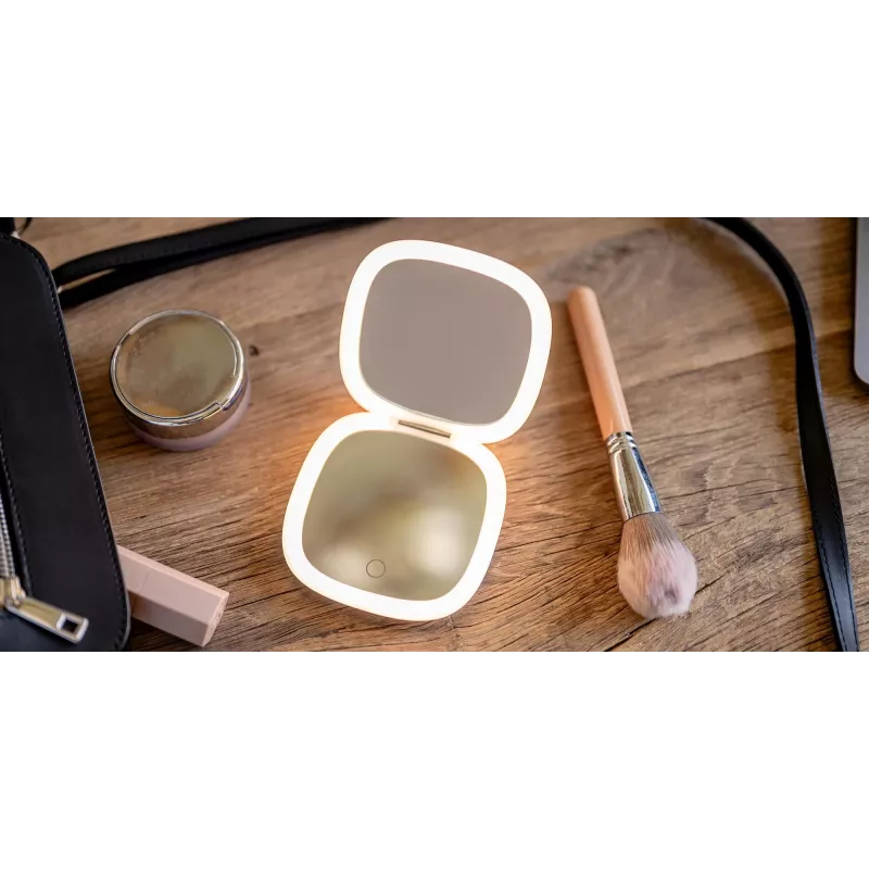Humanas HS-PM01 Specchio cosmetico con illuminazione LED - rosa