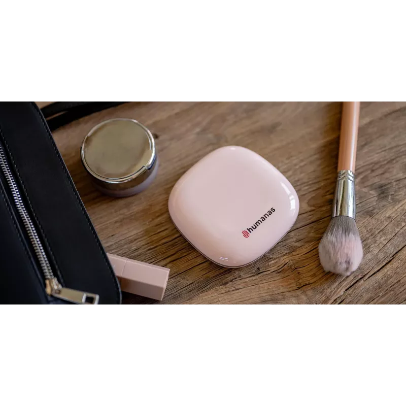 Humanas HS-PM01 Specchio cosmetico con illuminazione LED - rosa
