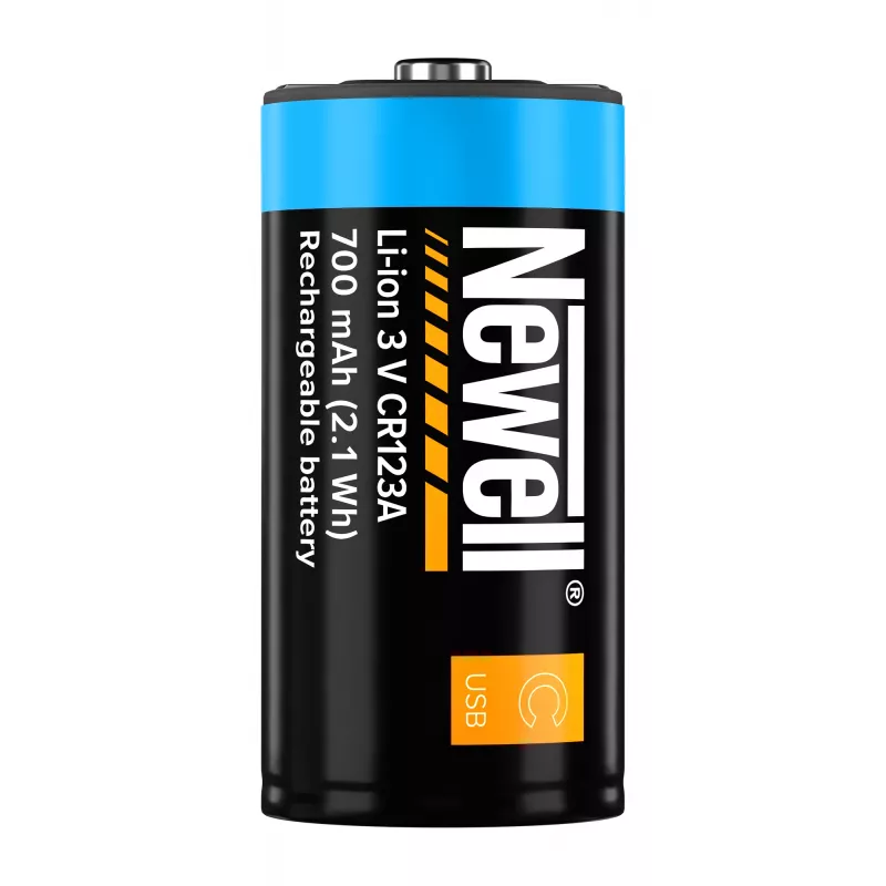 Newell CR123A Batteria ricaricabile USB-C 700 mAh confezione da 2 blister