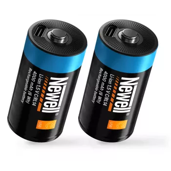 Newell C/R14 Batteria ricaricabile USB-C 4000 mAh confezione da 2 blister