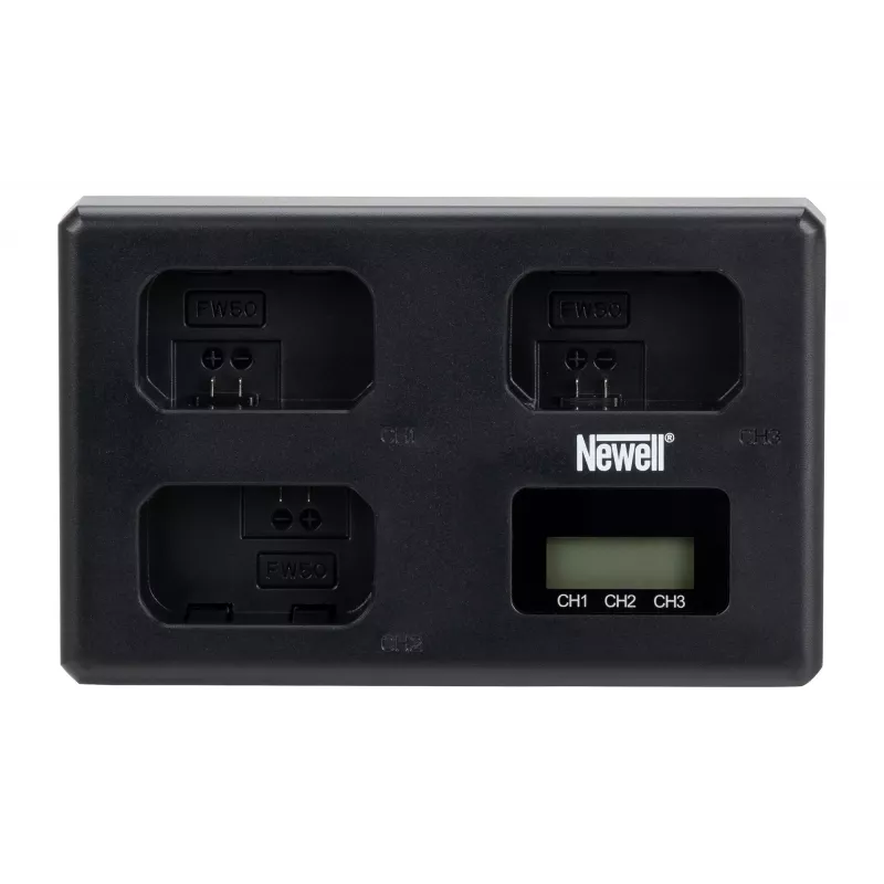 Caricabatterie Newell TT-USB-C Triple-Channel per batterie Sony NP-FW50