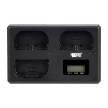 Caricabatterie Newell TT-USB-C Triple Channel per batterie Canon LP-E6