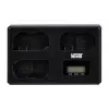Newell TT-USB-C Triple-Channel Caricabatterie per batterie Nikon EN-EL15