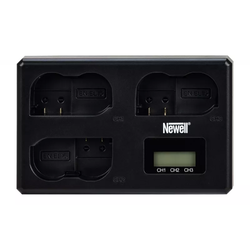 Newell TT-USB-C Triple-Channel Caricabatterie per batterie Nikon EN-EL15