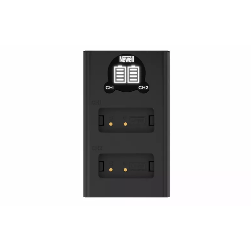 Newell DL-USB-C Dual-Channel Caricabatterie USB-C e set batteria LP-E17 per Canon