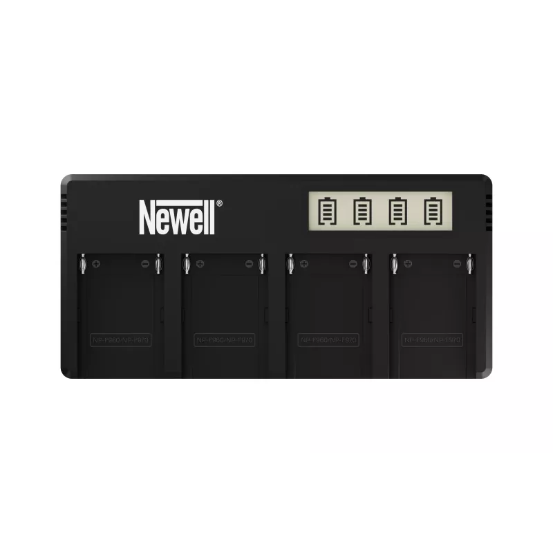 Caricabatterie Newell DF-4CH a quattro canali per serie Sony NP-F
