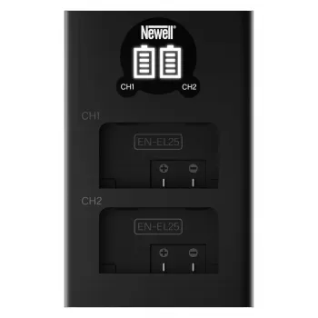 Caricabatterie Newell DL-USB-C a doppio canale per Nikon EN-EL25