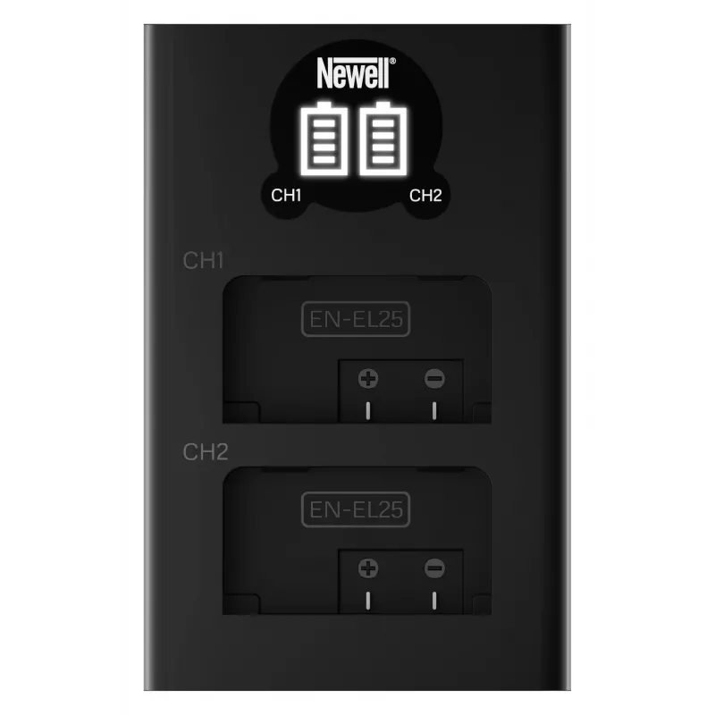 Caricabatterie Newell DL-USB-C a doppio canale per Nikon EN-EL25