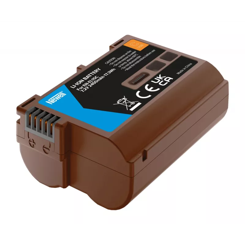 Batteria ricaricabile di ricambio Newell EN-EL15C con USB-C per Nikon