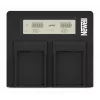 Caricabatterie Newell DC-LCD a doppio canale per Panasonic VW-VBD29/VBD58/VBD78