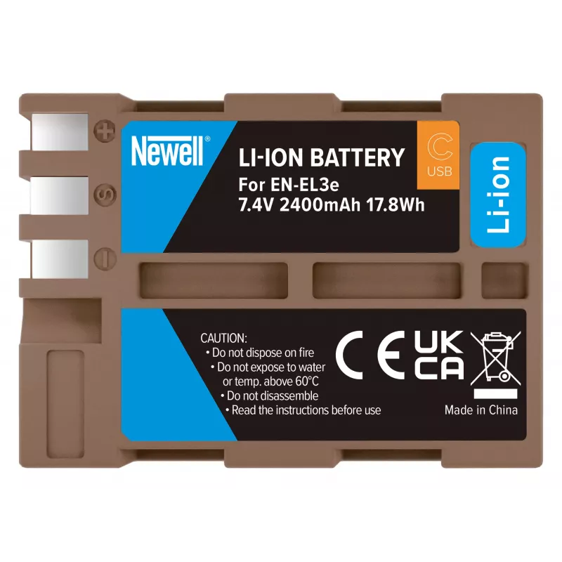 Batteria ricaricabile di ricambio Newell EN-EL3E USB-C per Nikon