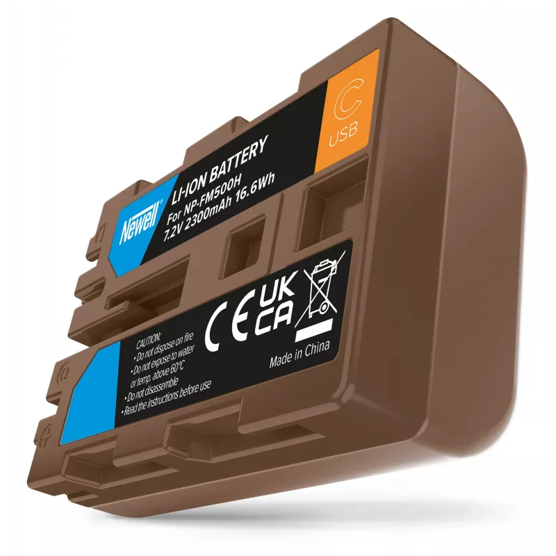 Batteria ricaricabile di ricambio Newell NP-FM500H con USB-C per Sony