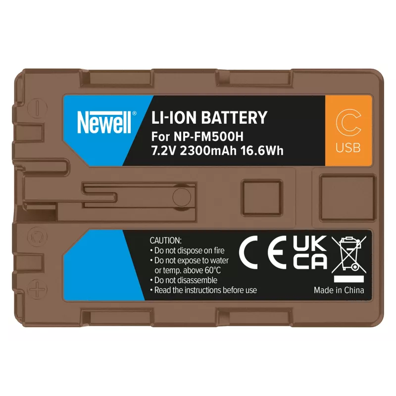 Batteria ricaricabile di ricambio Newell NP-FM500H con USB-C per Sony