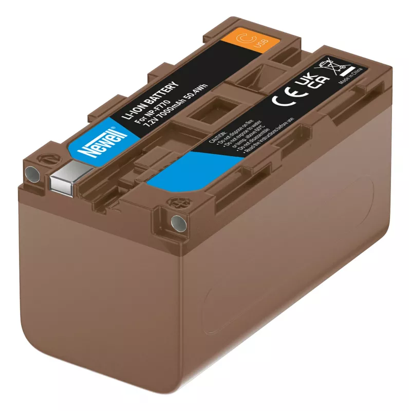 Batteria ricaricabile di ricambio Newell NP-F770 con USB-C per Sony