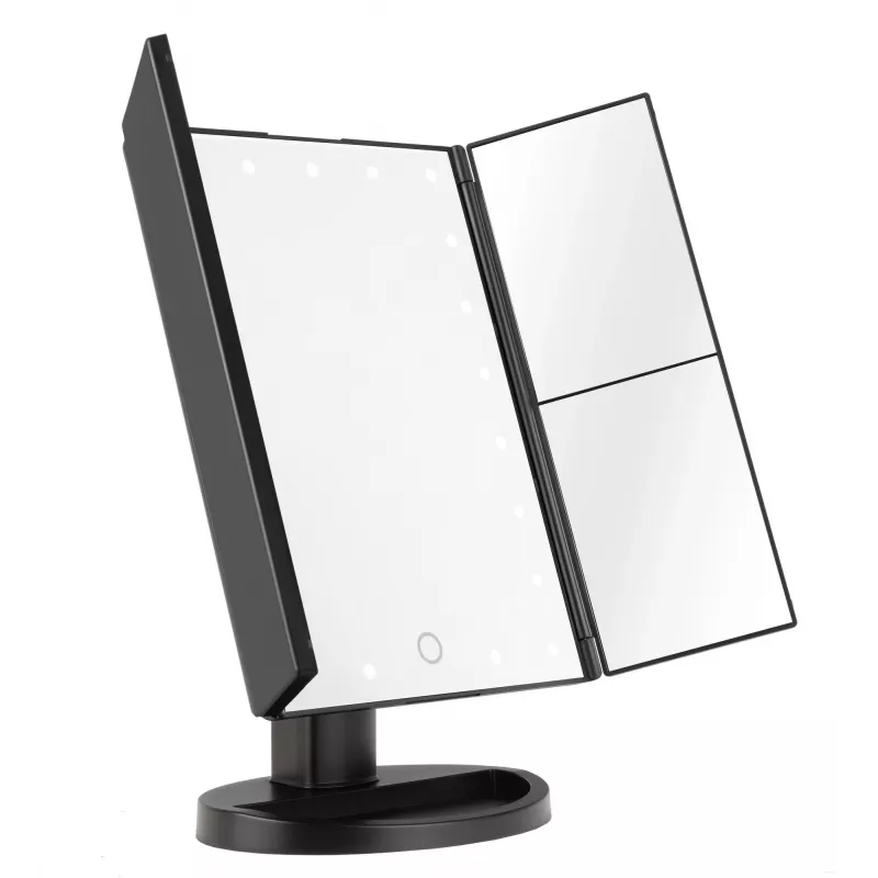 Specchio per trucco LED Humanas HS-ML04, nero
