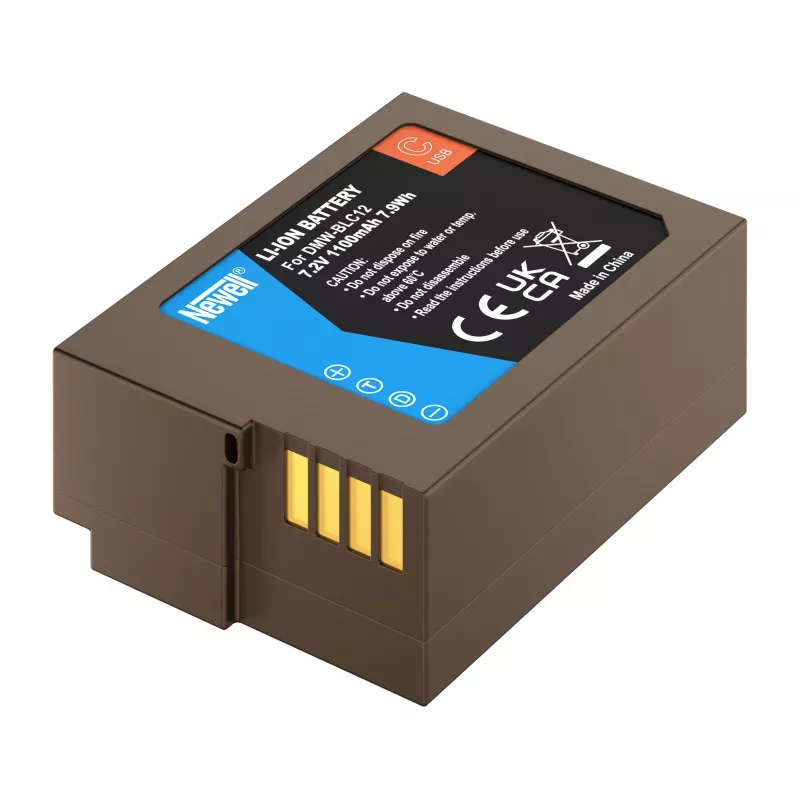 Batteria ricaricabile di ricambio Newell DMW-BLC12 USB-C per Panasonic Lumix