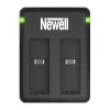 Caricabatterie USB doppio Newell SDC-USB per batterie Kodak LB-015