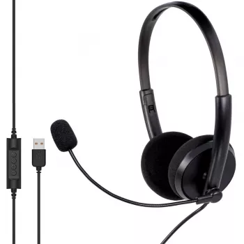 MOZOS MTX1091ECO Headset on-ear con filo e microfono USB-A