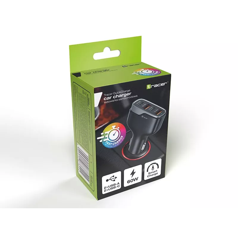 Tracer QuickCharger Caricabatterie da parete USB-C 60W
