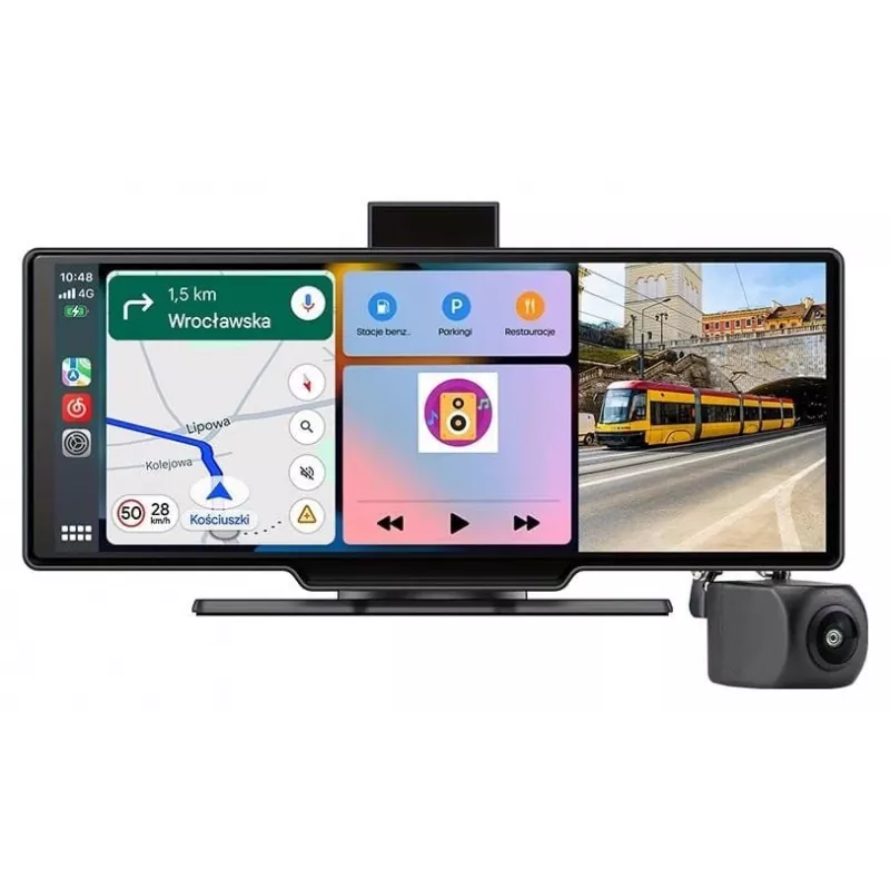 Tracer CR-PLAY 10.2 Ricevitore wireless CarPlay/Android Auto con touchscreen IPS da 10,2 pollici