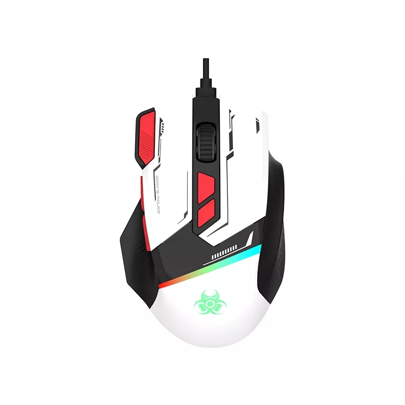 Tracer GameZone Spectra RGB Mouse da gaming con filo, 7200 DPI, bianco (TRAMYS47840)