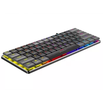 Tracer GameZone Keylo 61 Tastiera da gaming meccanica con filo, layout 60%, switch Outemu Red, retroilluminazione RGB, Grafite
