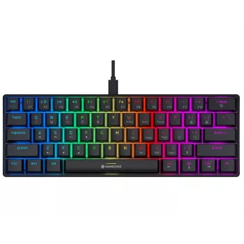 Tracer GameZone Claws 61 Tastiera da gaming meccanica con filo, layout 60%, switch Outemu Blue, retroilluminazione RGB, Nero