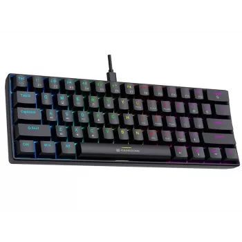 Tracer GameZone Claws 61 Tastiera da gaming meccanica con filo, layout 60%, switch Outemu Blue, retroilluminazione RGB, Nero