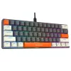 Tracer GameZone Claws 61 Tastiera da gaming meccanica con filo, layout 60%, switch blu, retroilluminazione RGB, Grigio