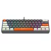 Tracer GameZone Claws 61 Tastiera da gaming meccanica con filo, layout 60%, switch blu, retroilluminazione RGB, Grigio