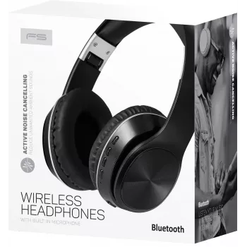 Omega Freestyle FH0925 cuffie Bluetooth wireless con cancellazione attiva del rumore, nero (44903)