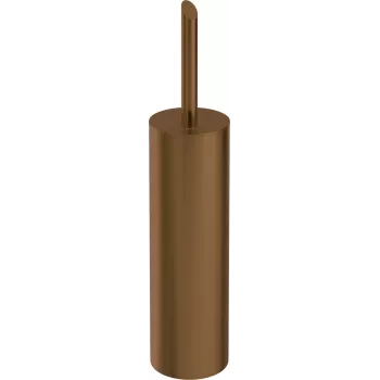DEANTE set porta-scopino WC freestanding con supporto in acciaio inox, argento opaco, 38 cm
