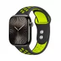 Crong Duo Sport Cinturino per Apple Watch 38/40/41/42 mm (nero/verde lime)