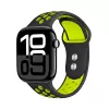 Crong Duo Sport Cinturino per Apple Watch 38/40/41/42 mm (nero/verde lime)