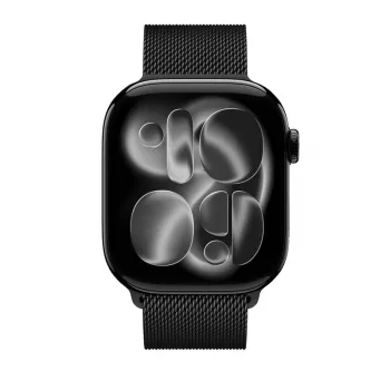Crong Milano Steel Cinturino Milanese Loop in acciaio inox per Apple Watch 38/40/41/42 mm (nero)
