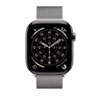 Crong Milano Steel Cinturino in acciaio inox per Apple Watch 44/45/46/49 mm argento