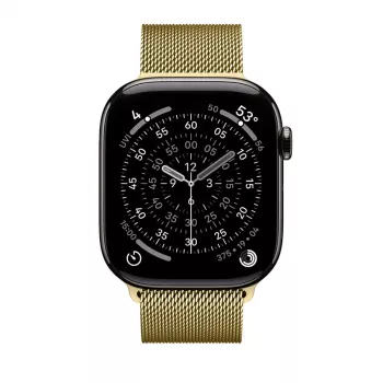 Crong Milano Steel - Cinturino in acciaio inox per Apple Watch 42/44/45/49 mm (oro)