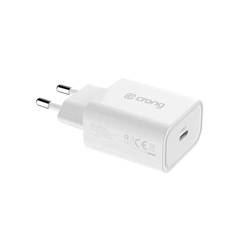 Crong Caricabatterie da viaggio USB-C 20W Power Delivery bianco