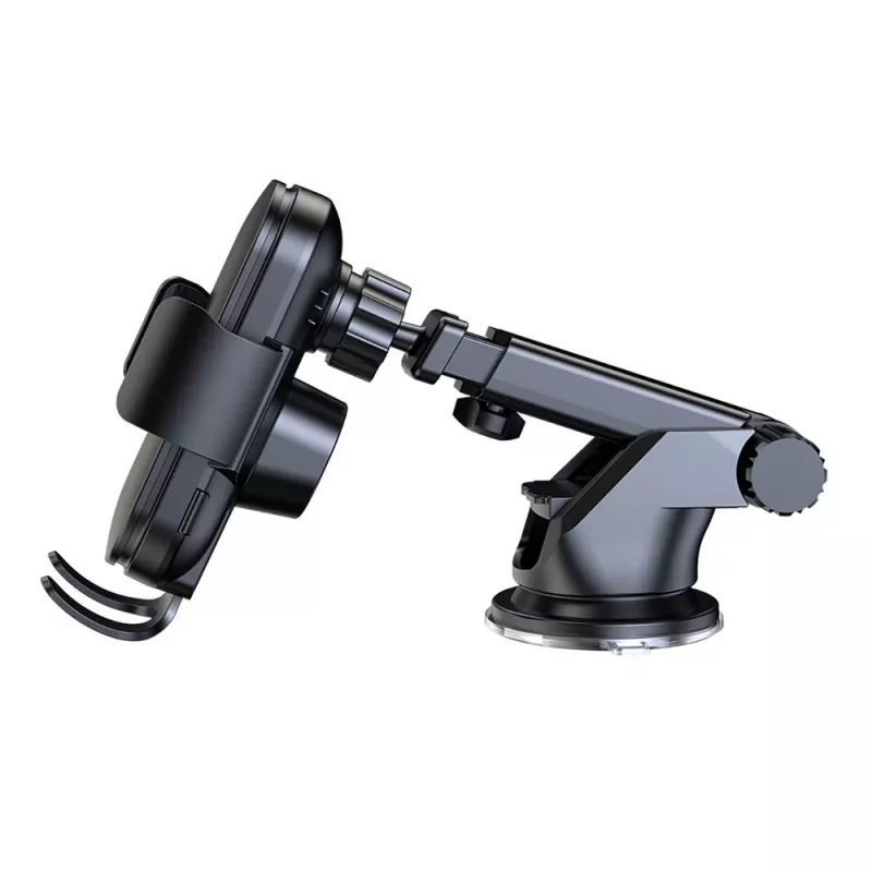 Wozinsky supporto telefono per auto con caricatore Qi 15W, supporto a ventosa per cruscotto - nero
