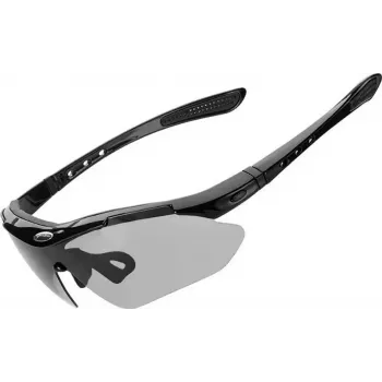 ROCKBROS occhiali ciclismo fotocromatici UV400 montatura TR90 - nero