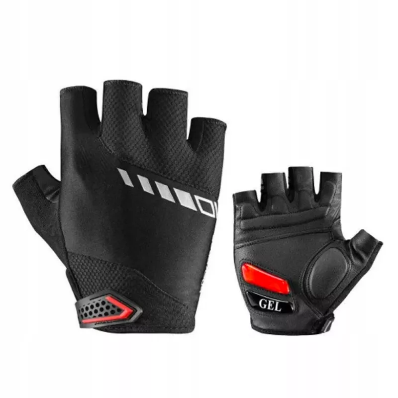 Rockbros S143-BK M guanti ciclismo con imbottitura gel - nero