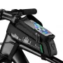 ROCKBROS Borsa da telaio per bici 029-1BK con porta telefono - Nero