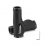 ROCKBROS Manopole per bici in pelle microfibra nere 130mm doppio lock-on ergonomiche MTB bici da strada